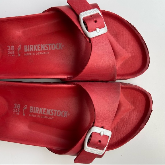 birkenstock red shoes